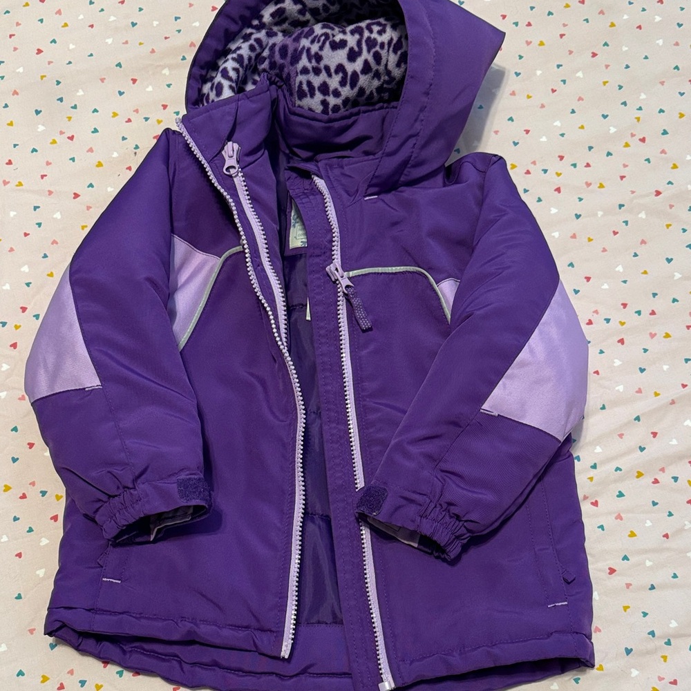 Wonderkids Purple and Lavender Puffer Jacket